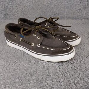 Sperry Top-Sider Boat Shoes Women's 7.5M Gray Suede Leather‎ Casual Lace Up